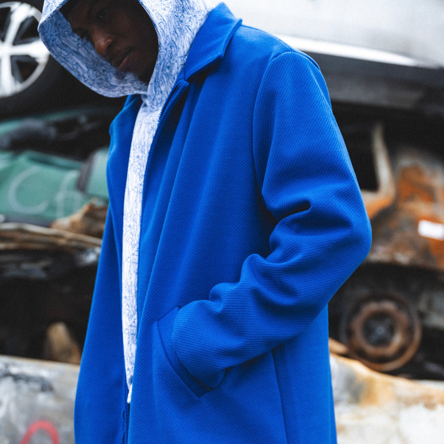 Manteau long JACK bleu