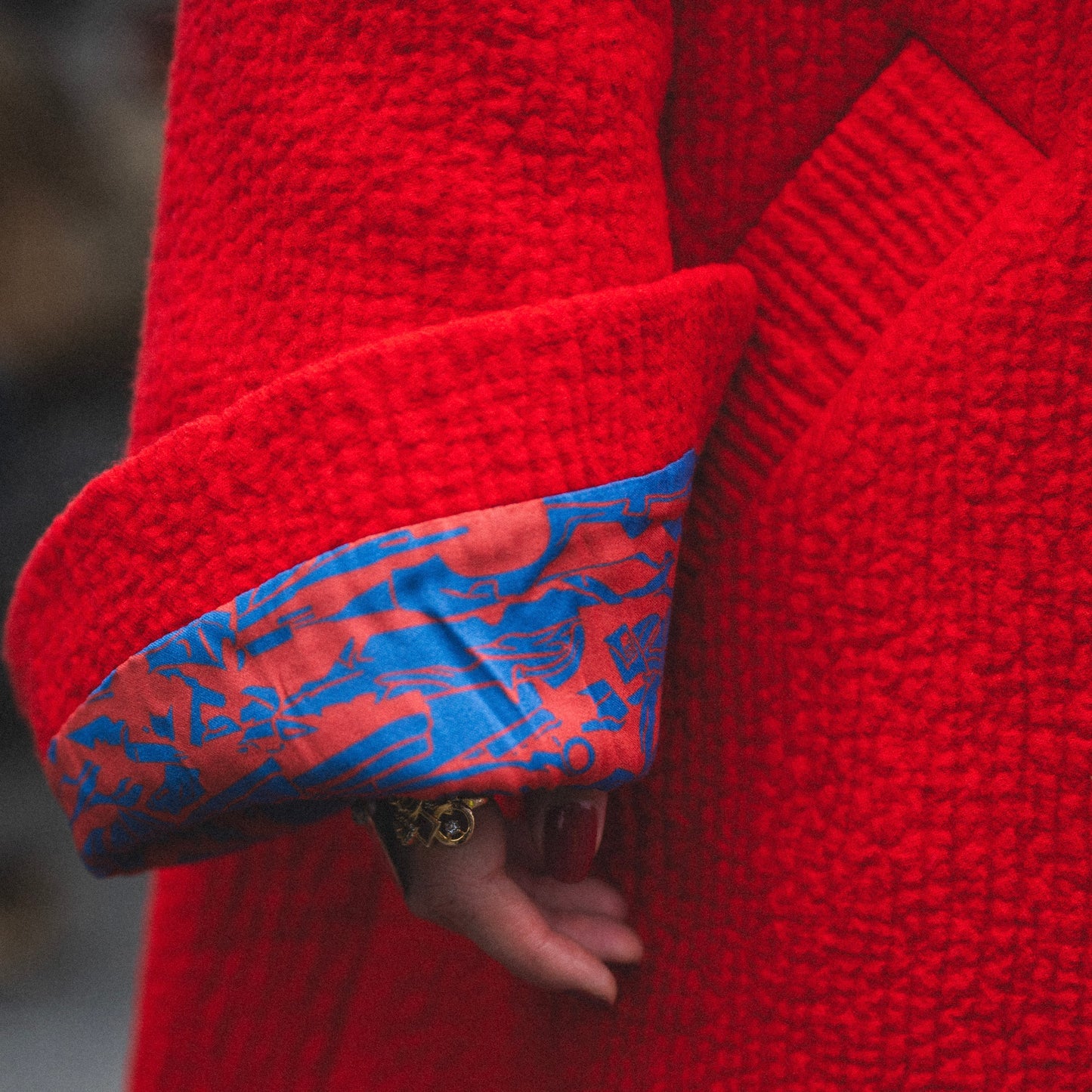 Manteau long JACK rouge
