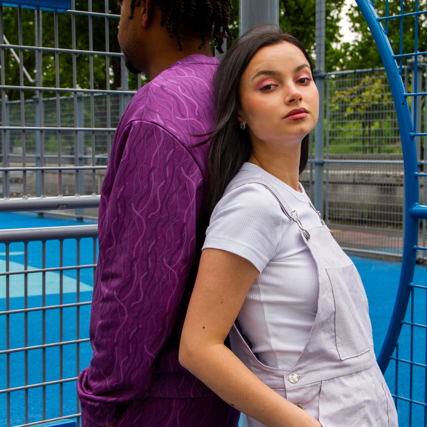 Salopette short CORA mixte mauve