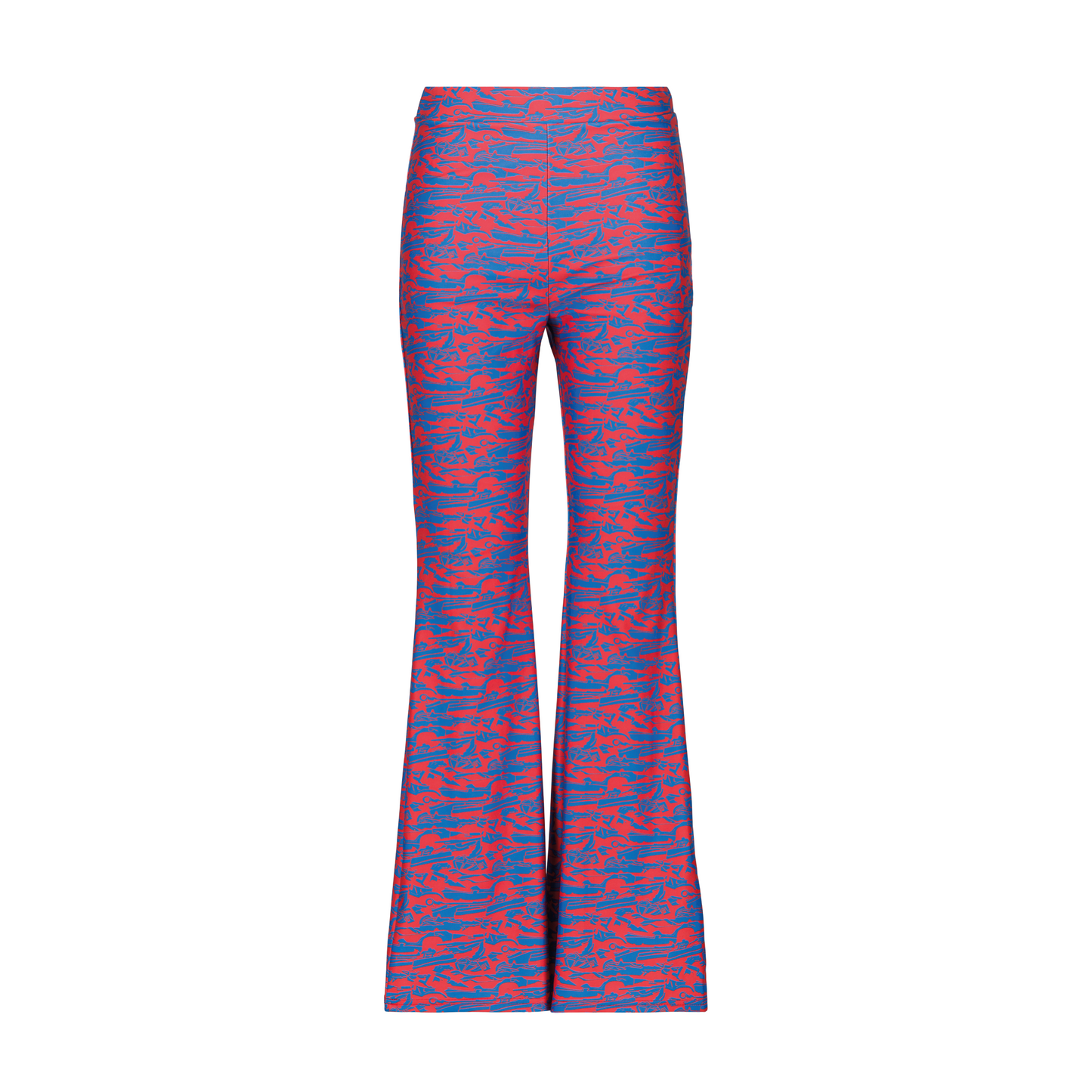 JENA flared leggings Casse red print