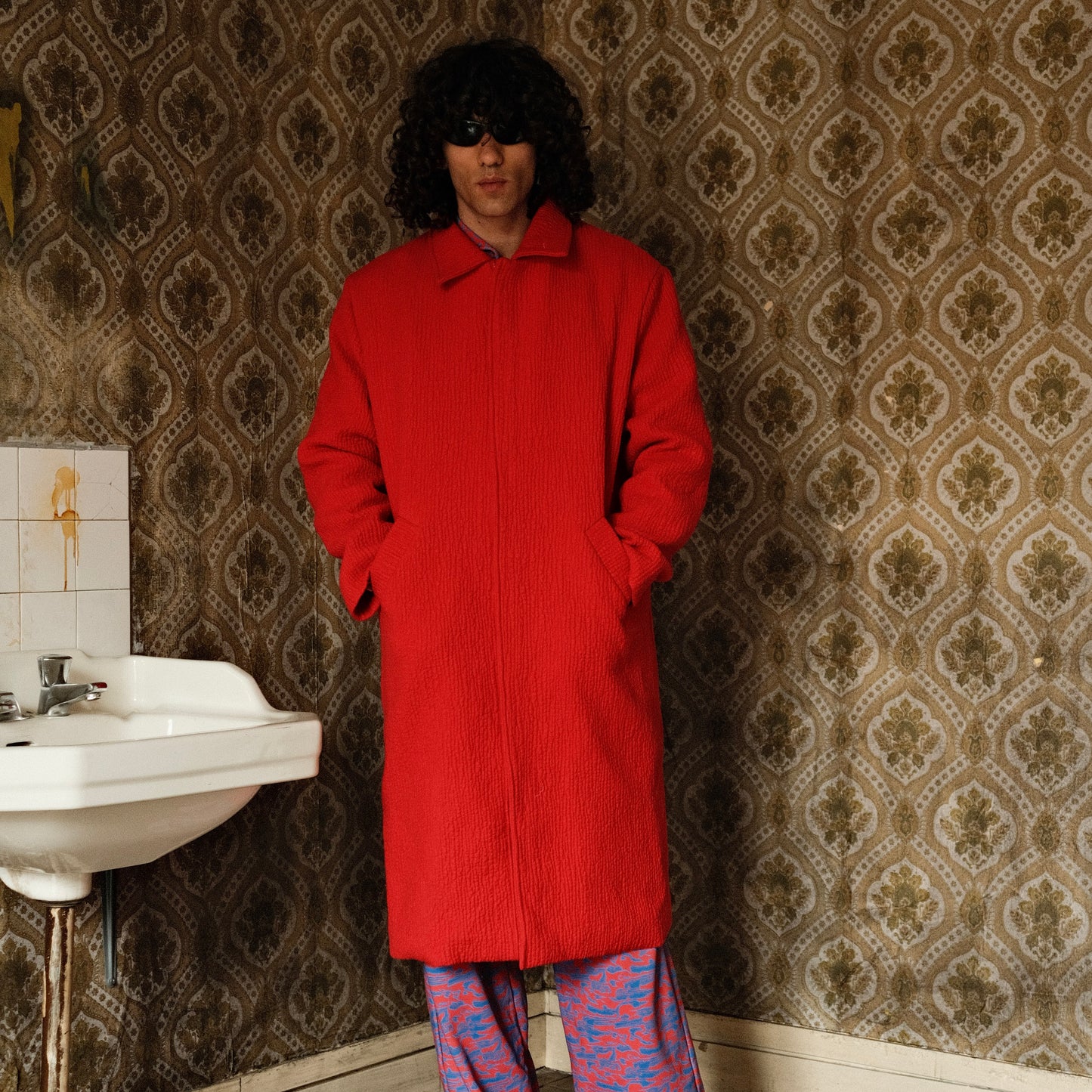 Manteau long JACK rouge