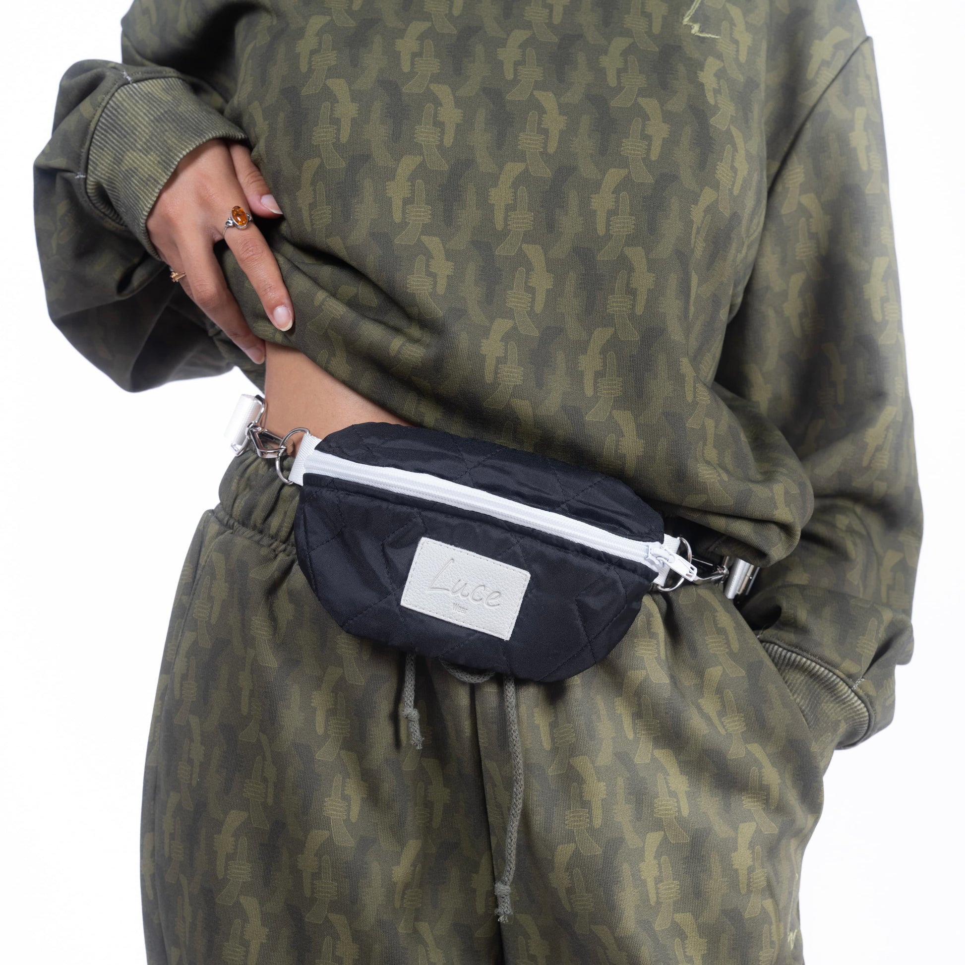 MINI SAC BANANE JUJU MATLELASSE noir| Luce wear