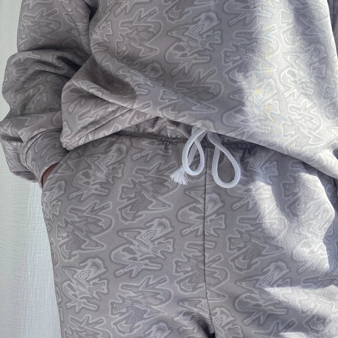 lucewear- pantalon de survêtement large greige