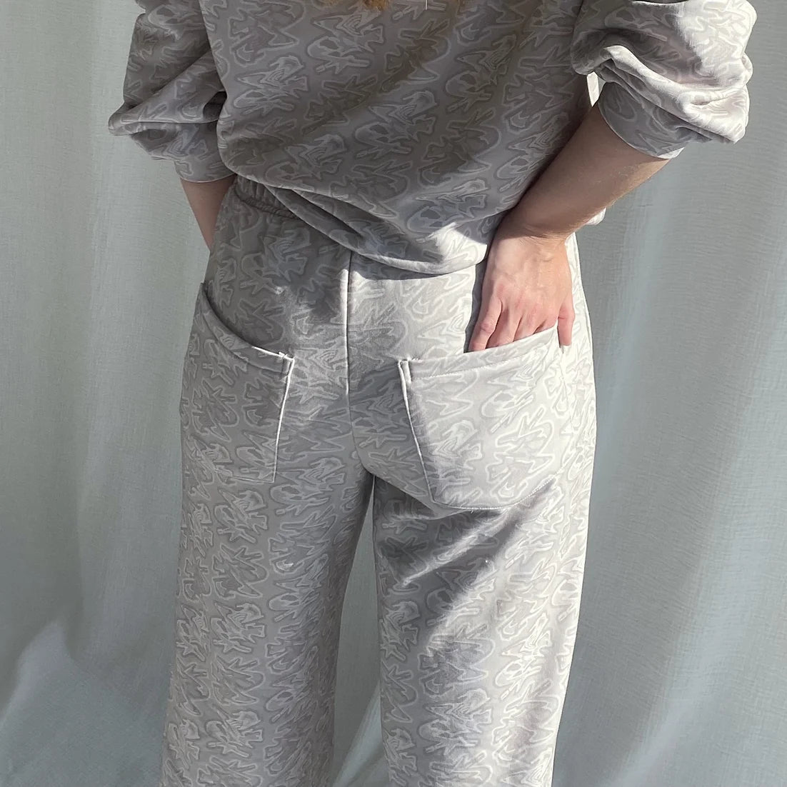 lucewear- pantalon de survêtement large greige