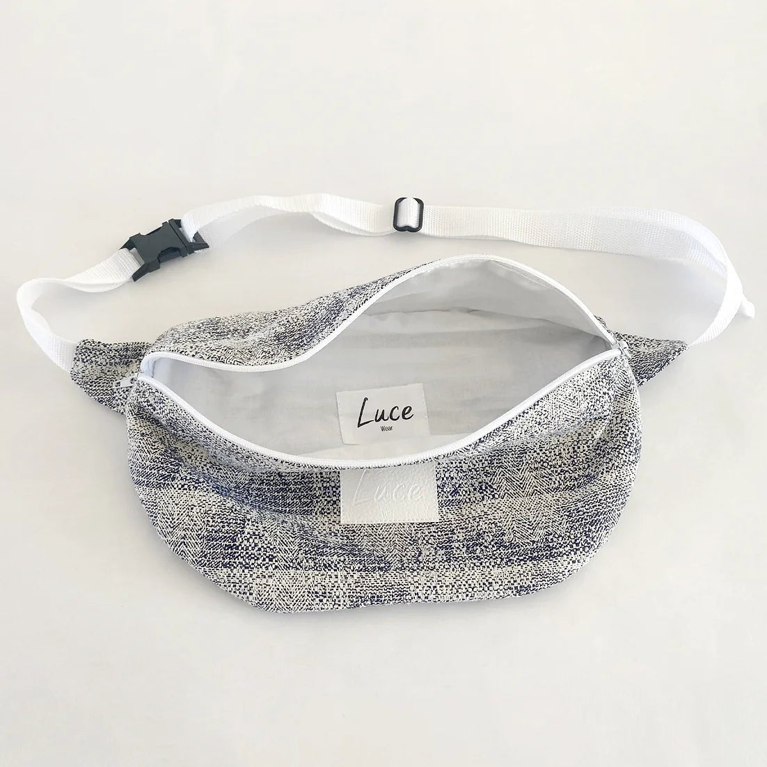 lucewear maxi sac banane bleu face ouvert