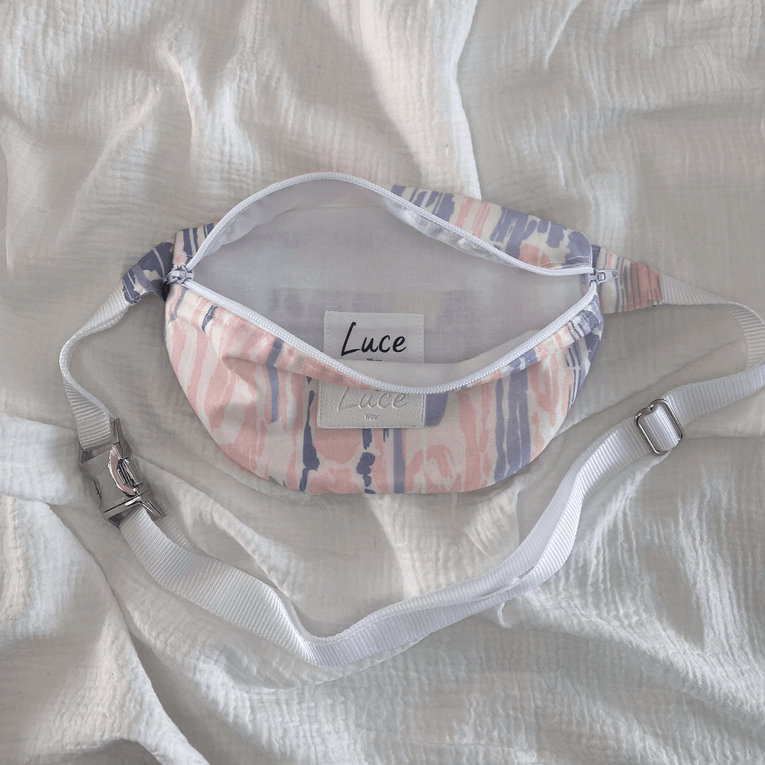 sac banane rose face ouvert lucewear