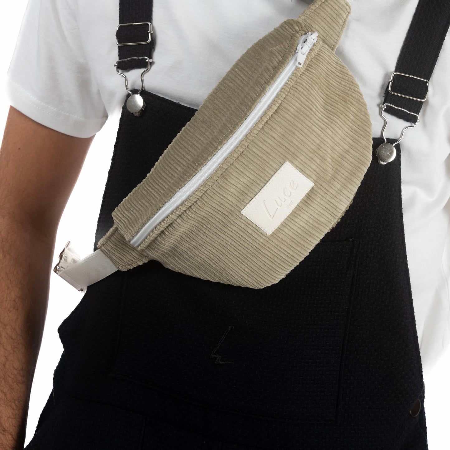 sac banane velours kaki lucewear