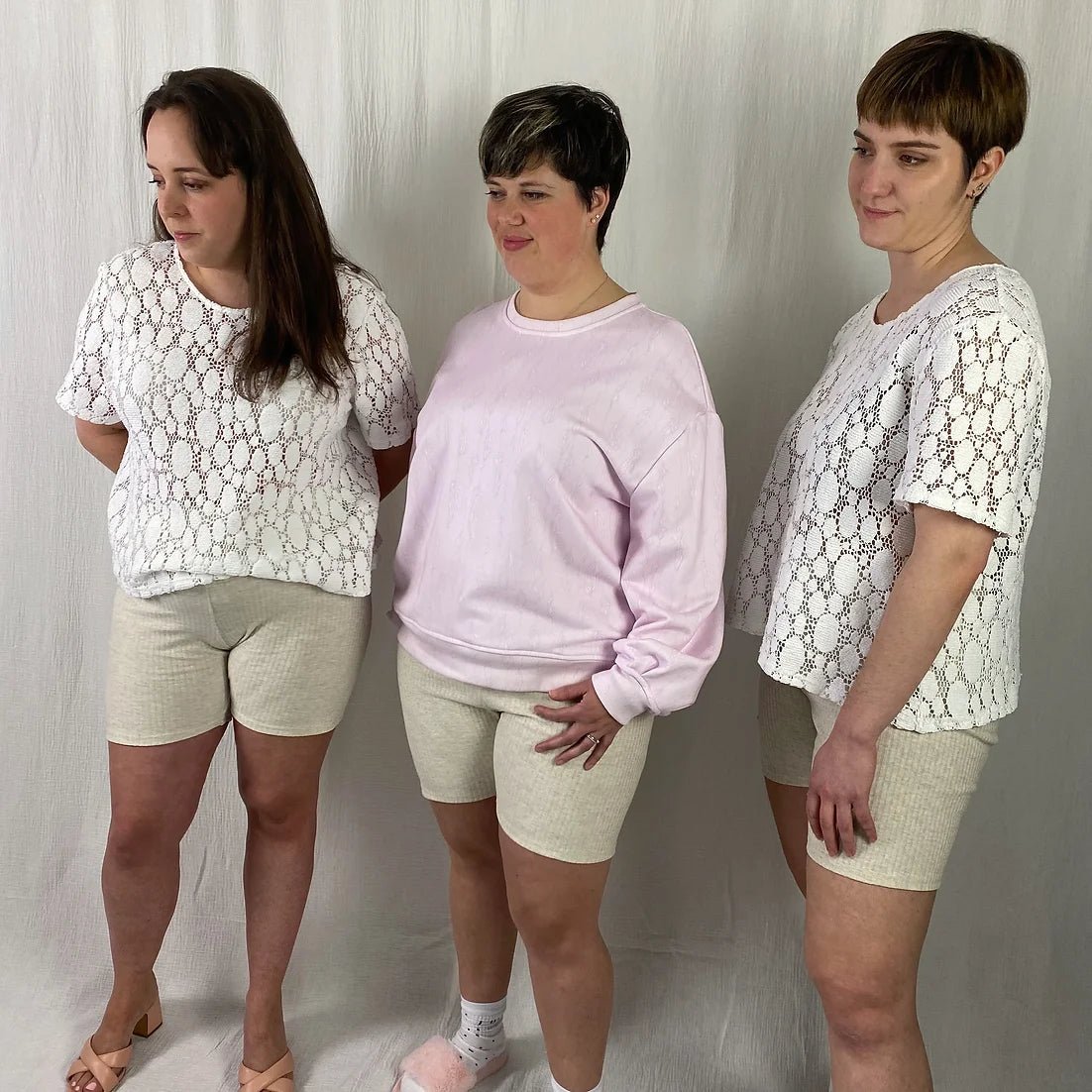 lucewear: femme portant un short cycliste beige