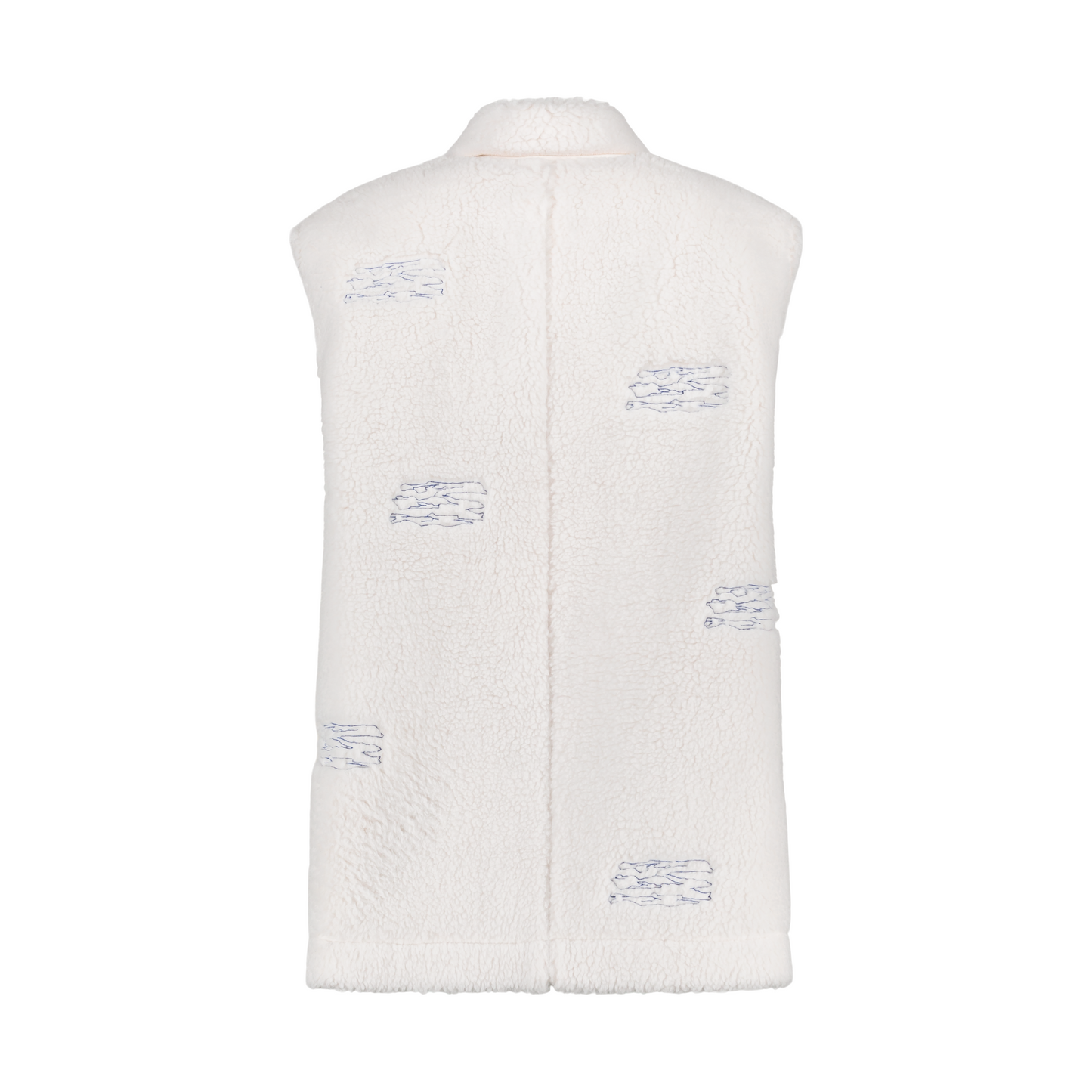 ALYA synthetic shearling sleeveless jacket